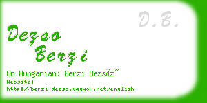 dezso berzi business card